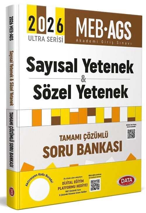 2026 AGS Ultra Serisi Sayısal Yetenek - Sözel Yetenek Tamamı Çözümlü Soru Bankası | Data Yayınları (Ciltsiz)