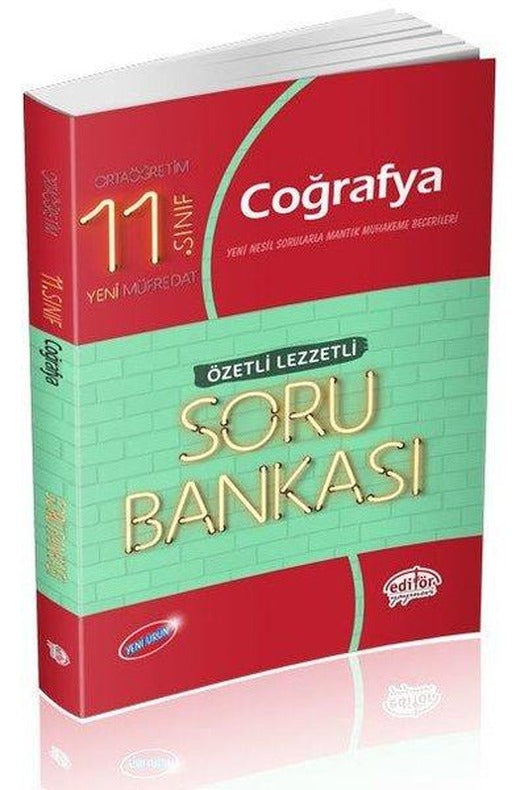 11.Sınıf Coğrafya Soru Bankası-Özetli Lezzetli | Editör (İnce Kapak)