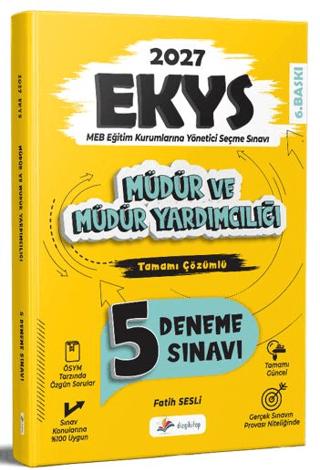 2027 MEB EKYS Müdür ve Müdür Yardımcılığı Tamamı Çözümlü 5'li Deneme | Dizgi Kitap (Ciltsiz)  - Resim 1