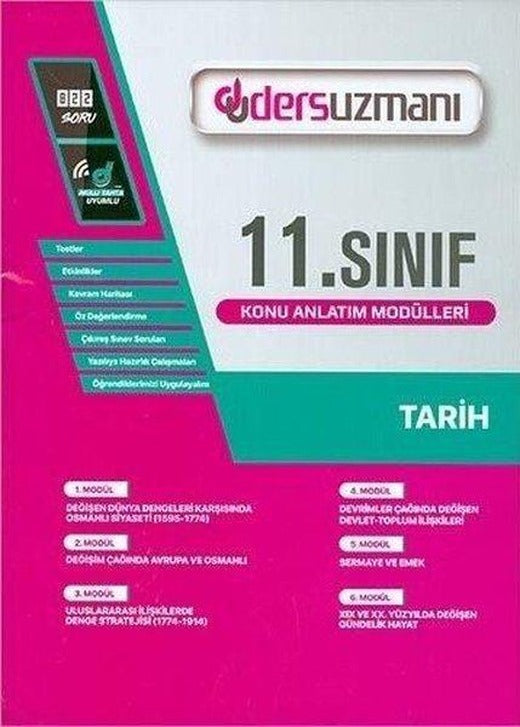 11.Sınıf Tarih Konu Anlatım Modülleri | Ders Uzmanı Yayınları (İnce Kapak)