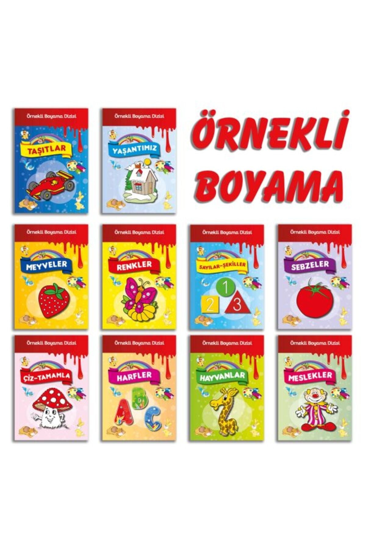 Örnekli Boyama Dizisi 10 Kitap | Parıltı Yayınları (Ciltsiz)