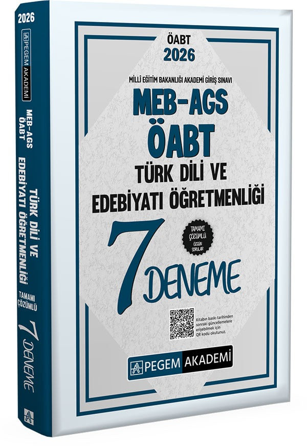 2026 MEB AGS ÖABT Türk Dili ve Edebiyatı Öğretmenliği Tamamı Çözümlü 7 Deneme | Pegem Akademi Yayıncılık (İnce Kapak)