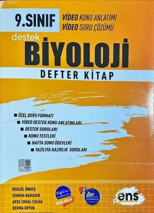 9. Sınıf Biyoloji Destek Defter Kitap | ENS Yayınları (Ciltsiz)