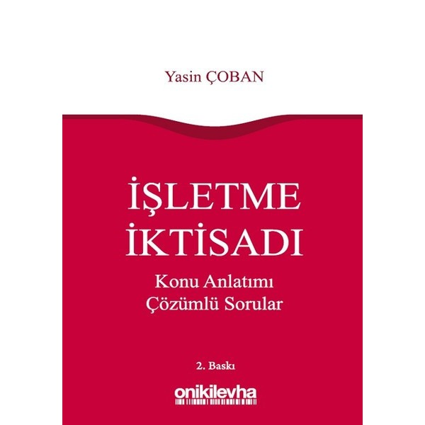 İşletme İktisadı | On İki Levha Yayınları (Ciltsiz)
