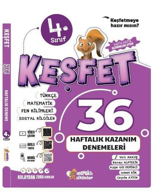 4. Sınıf 36 Haftalık Kazanım Denemeleri | Meraklı Zihinler Yayınları (İnce Kapak)