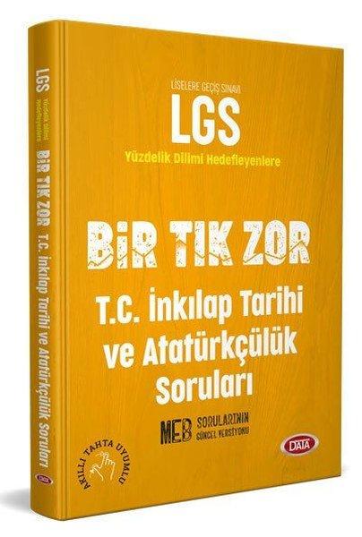 LGS Bir Tık Zor T.C. İnkılap Tarihi ve Atatürkçülük Soruları | Data Yayınları - Ders Kitapları (İnce Kapak)  - Resim 1