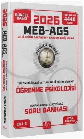 2026 MEB-AGS Eğitim Bilimleri Öğrenme Psikolojisi Soru Bankası Çözümlü | CBA Akademi (Ciltsiz)  - Resim 1