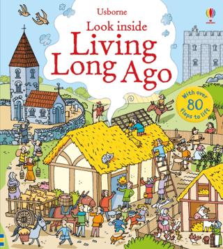 Look Inside Living Long Ago | Usborne (Ciltsiz)  - Resim 1
