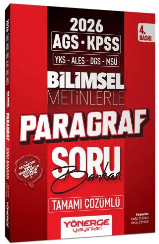 2026 KPSS MEB-AGS TYT ALES DGS MSÜ Bilimsel Metinlerle Paragraf Soru Bankası