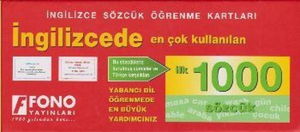 İngilizce İlk 1000 Sözcük Kartları - Kutulu | Fono Yayınları (İnce Kapak)  - Resim 1