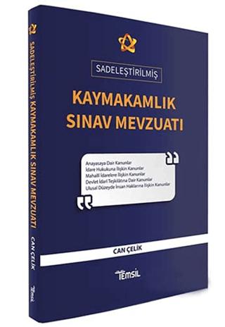 Kaymakamlık Sınav Mevzuatı (Sadeleştirilmiş) | Temsil Kitap (Ciltsiz)  - Resim 1