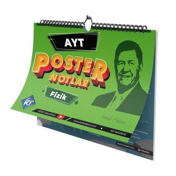 AYT Fizik Poster Notlar | KR Akademi (İnce Kapak)  - Resim 1