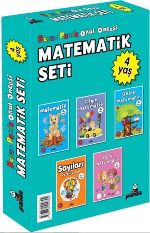 Okul Öncesi 4 Yaş Matematik Seti (5 Kitap) | Beyaz Panda Yayınları (Ciltsiz)