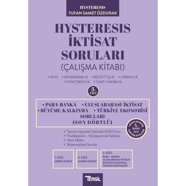 Hysteresis İktisat Soruları Cilt: 3 - Son Dörtlü | Temsil Kitap (Ciltsiz)