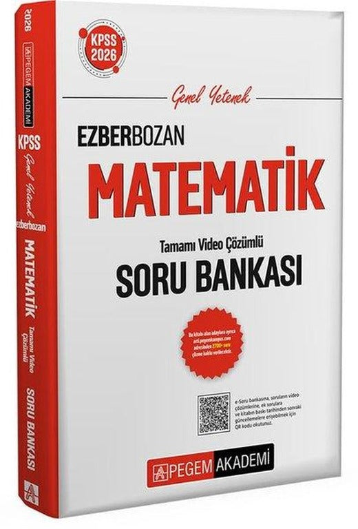 2026 KPSS Genel Yetenek Genel Kültür Ezberbozan Matematik Tamamı Video Çözümlü Soru Bankası | Pegem Akademi Yayıncılık (İnce Kapak)