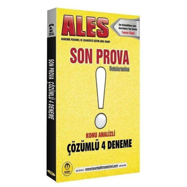 ALES Son Prova 4 Çözümlü Deneme