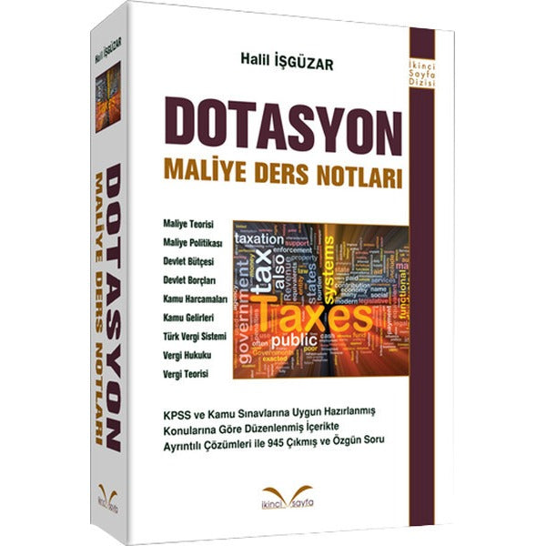 Dotasyon Maliye Ders Notları | İkinci Sayfa (İnce Kapak)