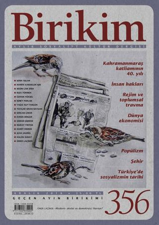 Birikim Aylık Sosyalist Kültür Dergisi Sayı: 356 Aralık 2018 | Birikim Yayınları (Ciltsiz)