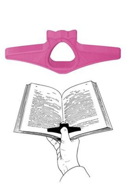Kitap Okuma Yüzüğü Kedi Modelli - Pembe | Bcoverart