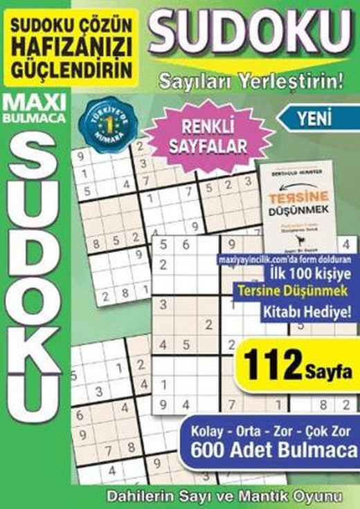 Maxi Sudoku Bulmaca 17 | Maxi Yayıncılık (Ciltsiz)