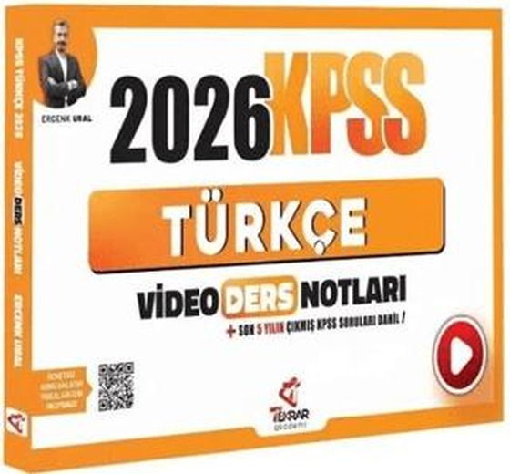 2026 KPSS Türkçe Video Ders Notları | Tekrar Akademi Yayınları (Ciltsiz)