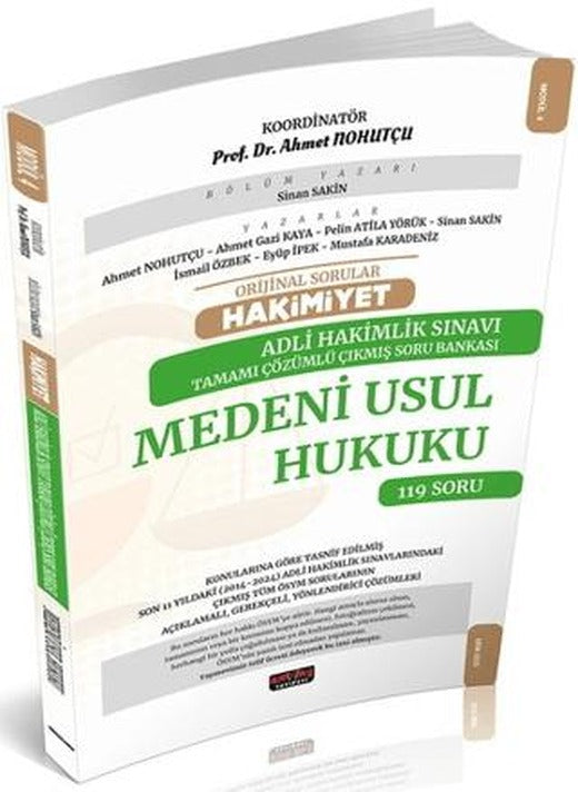 HAKİMİYET Adli Hakimlik Medeni Usul Hukuku Çıkmış Soru Bankası | Savaş Yayınevi (Ciltsiz)