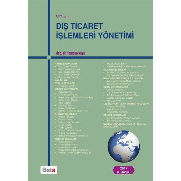 MYO İçin Dış Ticaret İşlemleri Yönetimi | Beta Yayınevi (Ciltsiz)
