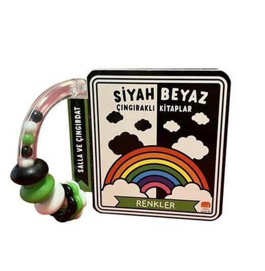 Siyah Beyaz Çıngıraklı Kitaplar - Renkler | Uçan Fil (Ciltli )