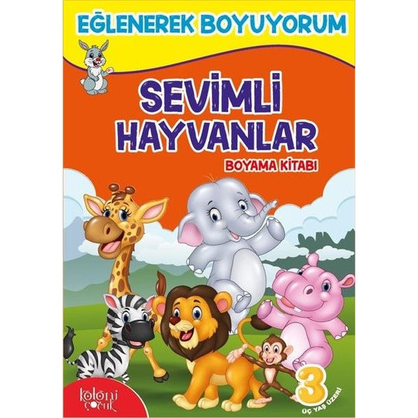Sevimli Hayvanlar Boyama Kitabı | Koloni Çocuk (Ciltsiz)