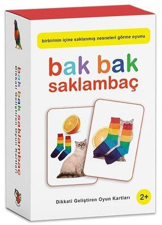 Bak Bak Saklambaç-Dikkati Geliştiren Oyun Kartları 2+ | Uçan Kitap (İnce Kapak)