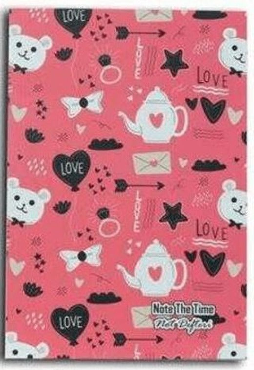 Black and Pink Love Patterns Not Defteri | Note The Time