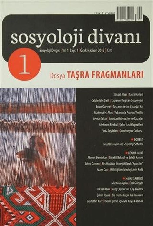 Sosyoloji Divanı Sayı: 1 Ocak-Haziran 2013 | Sosyoloji Divanı Dergisi (Ciltsiz)