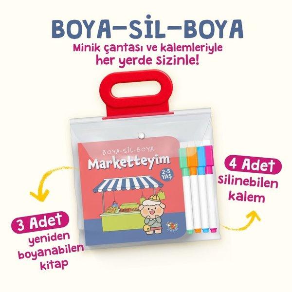 Boya Sil Boya 2 Seti - 3 Kitap Takım - 4 Adet Kalem Hediyeli | Uçan Kitap (İnce Kapak)  - Resim 1
