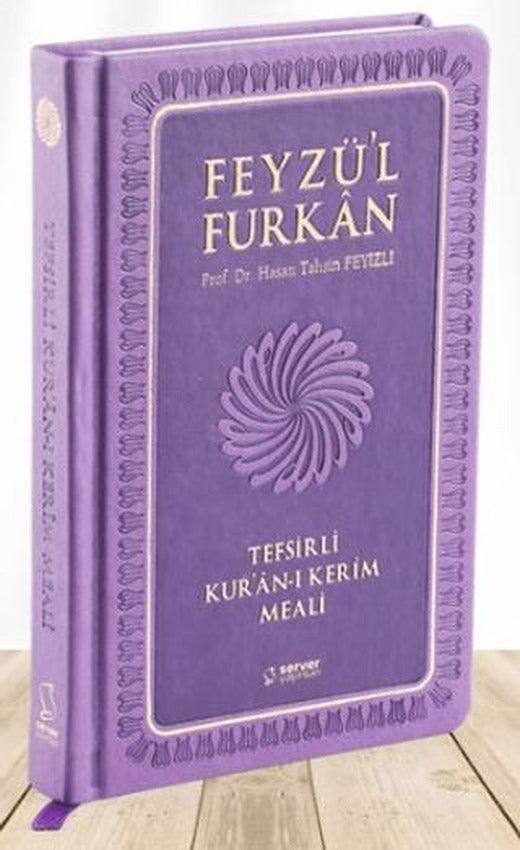 Feyzü'l Furkan Tefsirli Kur'an-ı Kerim Meali (Sempatik Cep Boy - Tefsirli Meal - Ciltli) - Lila
