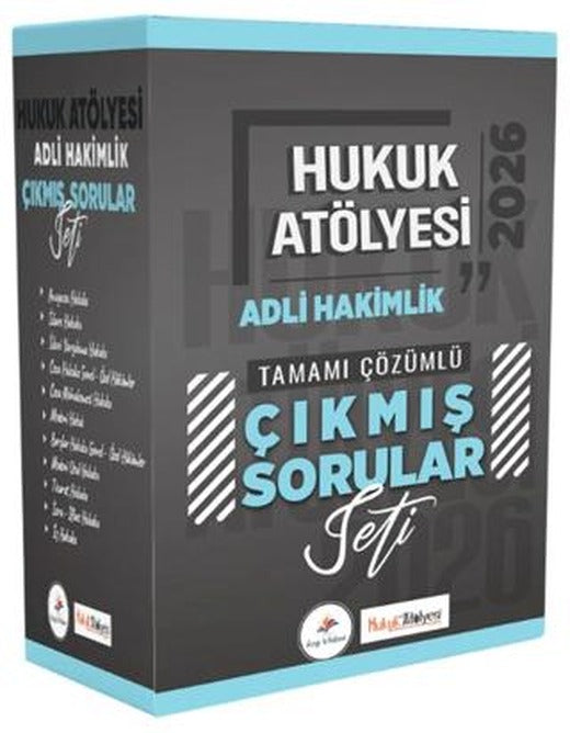 2026 Hukuk Atölyesi Adli Hakimlik Tamamı Çözümlü Orijinal Çıkmış Sorular Seti | Dizgi Kitap (Ciltsiz)