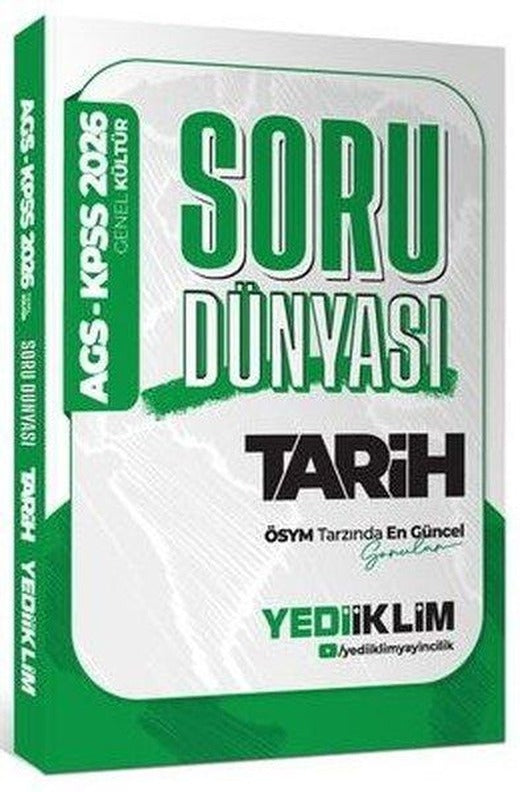 2026 KPSS - AGS Genel Kültür Tarih Soru Dünyası | Yediiklim Yayınları (İnce Kapak)