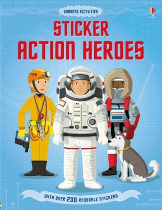 Sticker Action Heroes | Usborne (Ciltli)