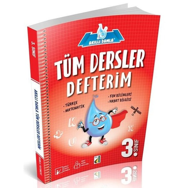 3. Sınıf Tüm Dersler Defterim | Damla Yayınevi (İnce Kapak)
