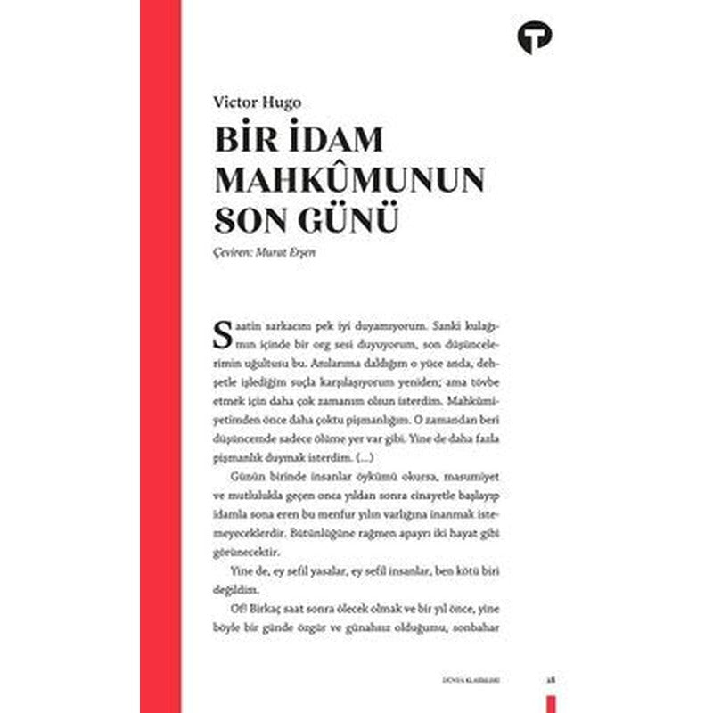 Bir İdam Mahkumunun Son Günü | Turkuvaz Kitap