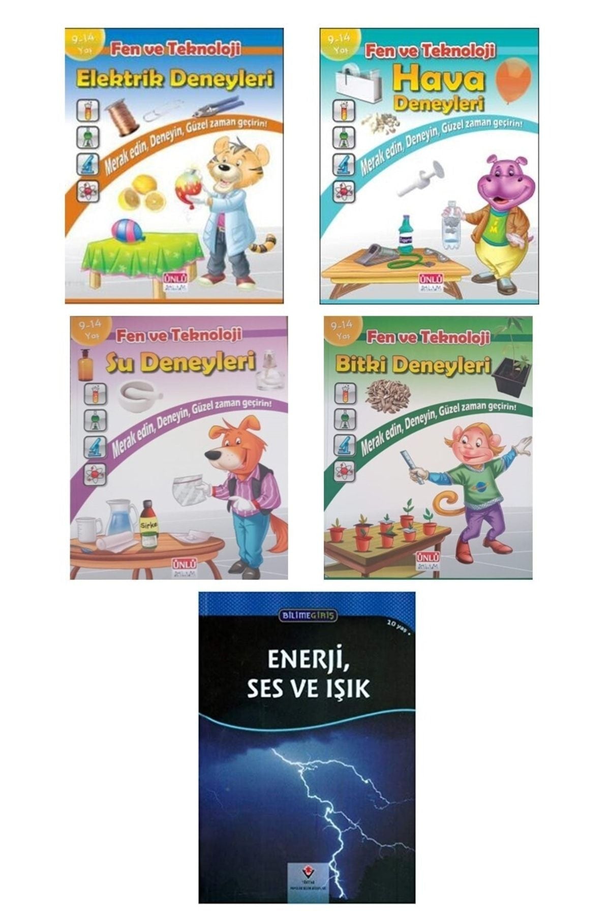 Fen Ve Teknoloji Deneyler Serisi-5 Kitap Set kitap kapağı