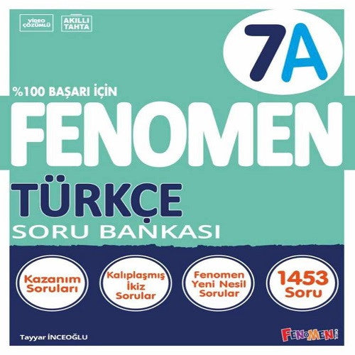 Fenomen Okul 2024 7. Sınıf Türkçe Soru Bankası A Yeni Nesile Kolay Geçiş 2024 - Tayyar İnceoğlu kitap kapağı