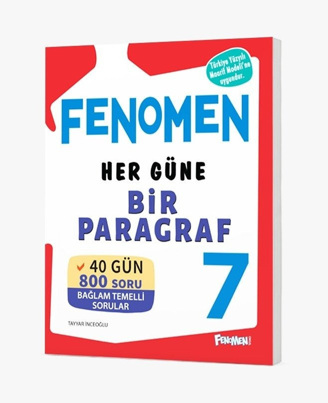 Fenomen Okul 2027 7. Sınıf Paragraf Her Güne Bir Soru Bankası Maarif Model kitap kapağı