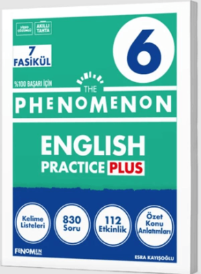 6. Sınıf The Phenomenon English Practice Plus 7 Fasikül Fenomen Okul Yayınları - Esra Kayışoğlu kitap kapağı