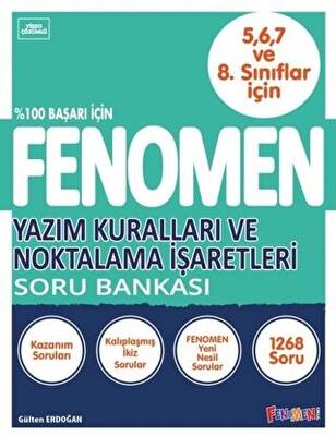Fenomen Yazım Kuralları Ve Noktalama İşaretleri Soru Bankası 5-6-7-8. Sınıflar İçin - Gülten Erdoğan kitap kapağı