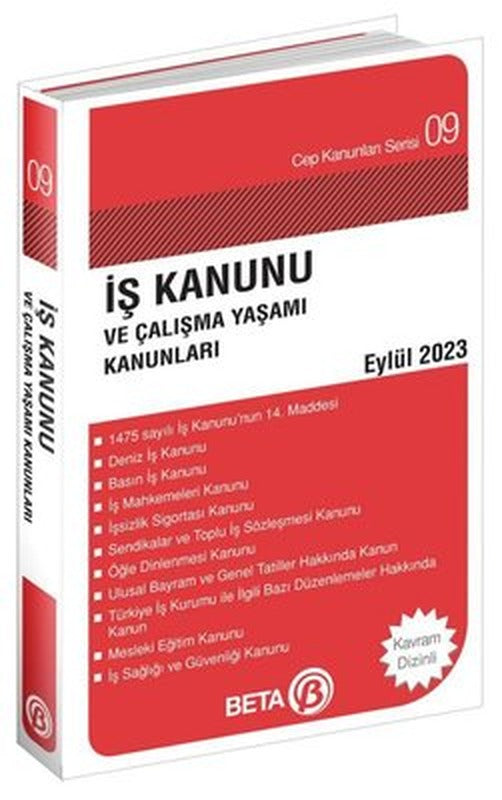 İş Kanunu ve Çalışma Yaşamı Kanunları Cep Serisi Eylül 2023 | Beta Yayınları