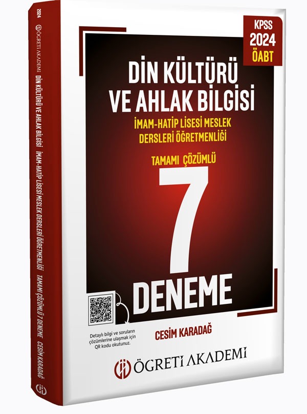 2025 MEB AGS ÖABT Din Kültürü ve Ahlak Bilgisi Tamamı Çözümlü 7 Deneme
