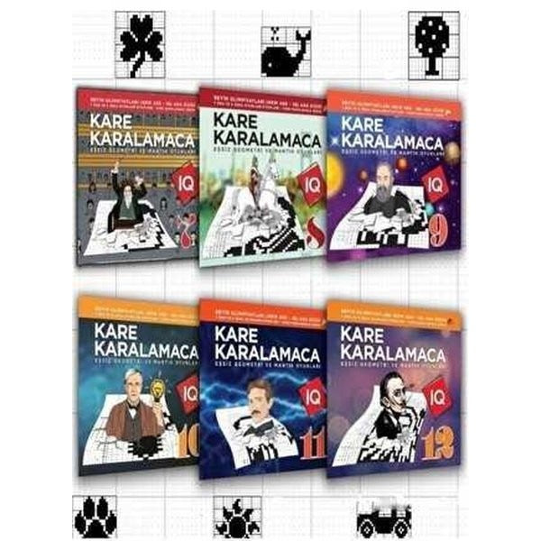 Kare Karalamaca Seti 2 - 7'den 70'e Akıl ve Mantık Oyunları - 6 Kitap Takım Zevkli Oyunlar | Ekinoks