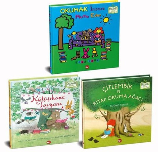 Okumayı Seviyorum Organik Seti - 3 Kitap Takım | Beyaz Balina Yayınları