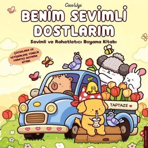 Benim Sevimli Dostlarım - Sevimli ve Rahatlatıcı Boyama Kitabı - Çocuklara ve Yetişkinlere Yönelik Yar | Destek Yayınları (İnce Kapak)