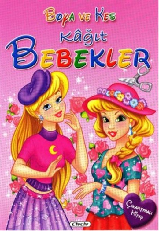 Boya ve Kes - Kağıt Bebekler | Çiçek Yayıncılık (İnce Kapak)